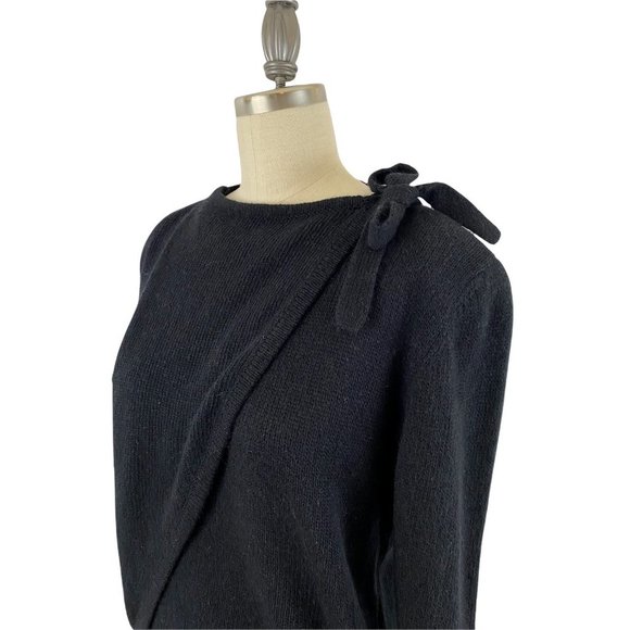 bill blass Sweaters - Vintage Bill Blass Medium Womens Black Silk‎ Angora Wool Knit Sweater